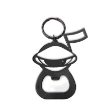 Metal Black Snowman Shape Bottle Opener